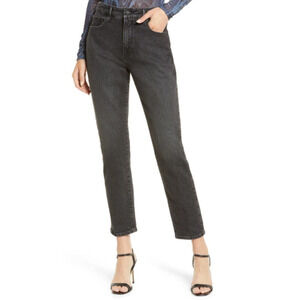 Good American Good Classic High Waist Ankle Slim Jeans